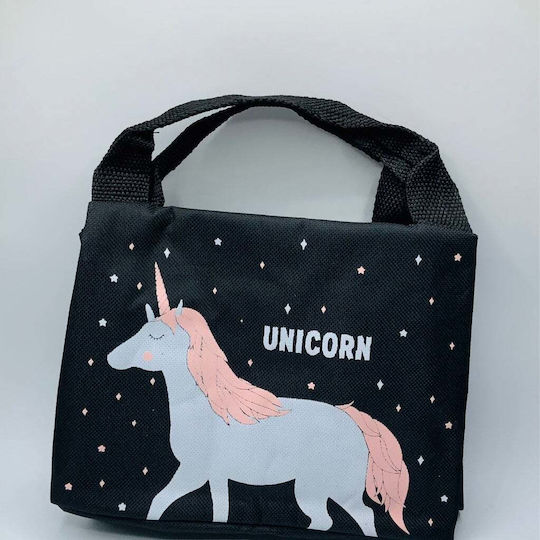Zola Food Cooler Bag 21x14x15 Cm Black Unicorn Pattern