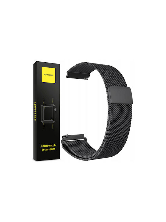 Curea metalică universală Spacecase Milanese pentru ceasuri inteligente 22mm din oțel inoxidabil, negru, 5903943240746 Curea metalică universală Spacecase Milanese pentru ceasuri inteligente 22mm din oțel inoxidabil, negru, 5903943240746