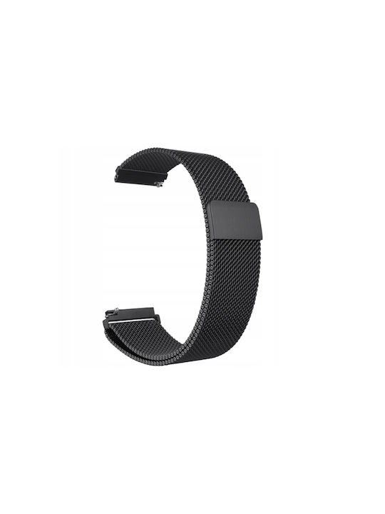 Spacecase Milanese Universal Metal Strap Smartwatches 20mm Stainless Steel Black 5903943240692 Spacecase Milanese Universal Metal Strap Smartwatches 20mm Stainless Steel Black 5903943240692