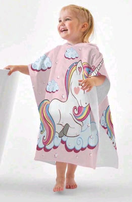 Tatu Moyo Kids Beach Poncho Unicorns Pink