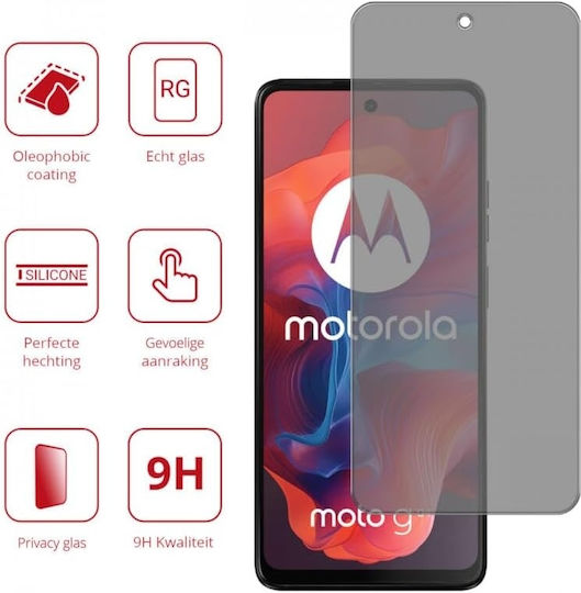 Rosso 2.5D Privacy Tempered Glass Black (Motorola Moto G04)