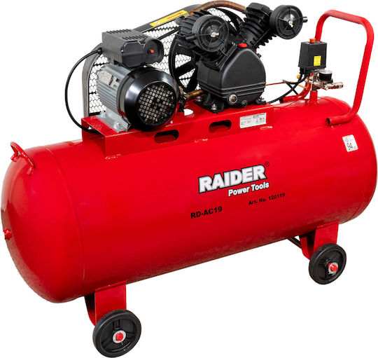 Raider RD-AC19 Single-Phase Air Compressors 94dB with Airtank 200lt 120119