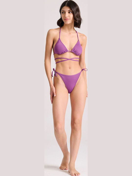 Bikini Inferioare cu Dantelă Violet