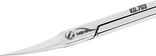 Nghia Nail Scissors Stainless With Curved Tip For Cuticles Silver 1 Piece