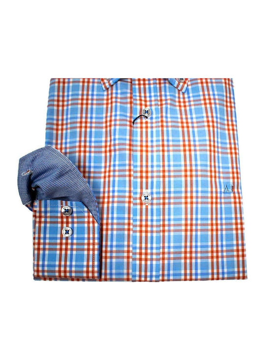 Long Sleeve Checked Multicolour Shirt