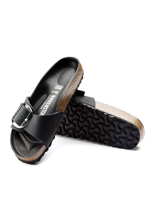 Classic Madrid Big Buckle Дамски Анатомични Черни Сандали Тесен Крійка