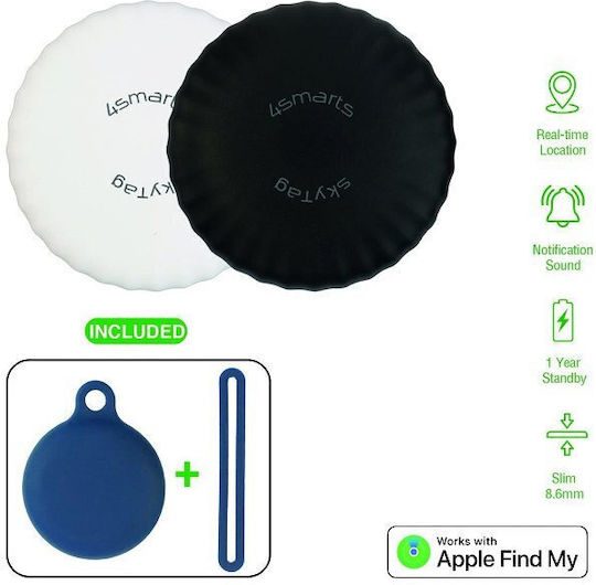 4Smarts SkyTag Slim 2 Pack Apple Find My Tracker Black