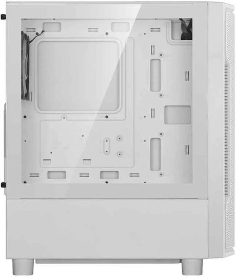 Gamdias Athena M6 Lite WH Gaming Midi-Turm Computergehäuse mit RGB-Beleuchtung Weiß