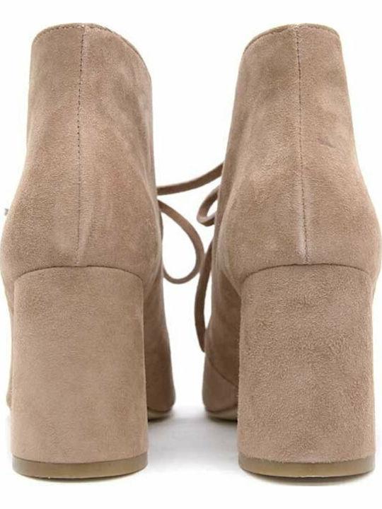 Suede Women's Ankle Boots Pink