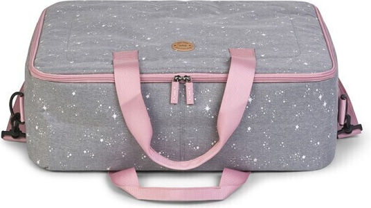 Saro Shoulder/Hand Diaper Bag Pink 50x38x18cm.