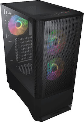 Cougar MX430 Mesh RGB Gaming Midi Tower Κουτί Υπολογιστή με Πλαϊνό Παράθυρο Μαύρο