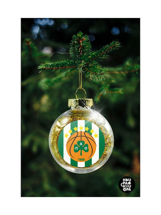 Pa Bc Weihnachtsbaumkugel Transparent mit Goldfüllung 8cm