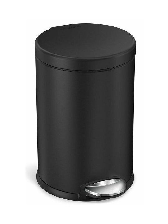 Simplehuman Μεταλλικό Καλάθι Αχρήστων 4.5lt Μαύρο