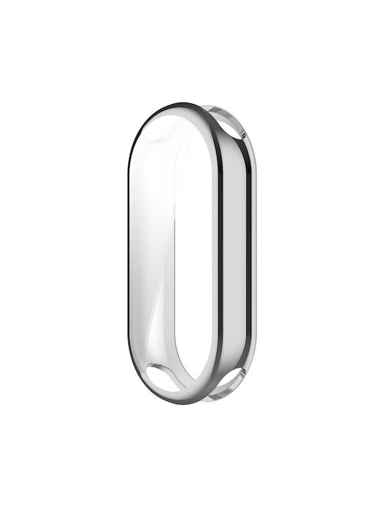Xiaomi Mi Band 8 Full Coverage Tpu Electroplating Watch Protective Case Silver Xiaomi Mi Band 8 Full Coverage Tpu Electroplating Watch Protective Case Silver