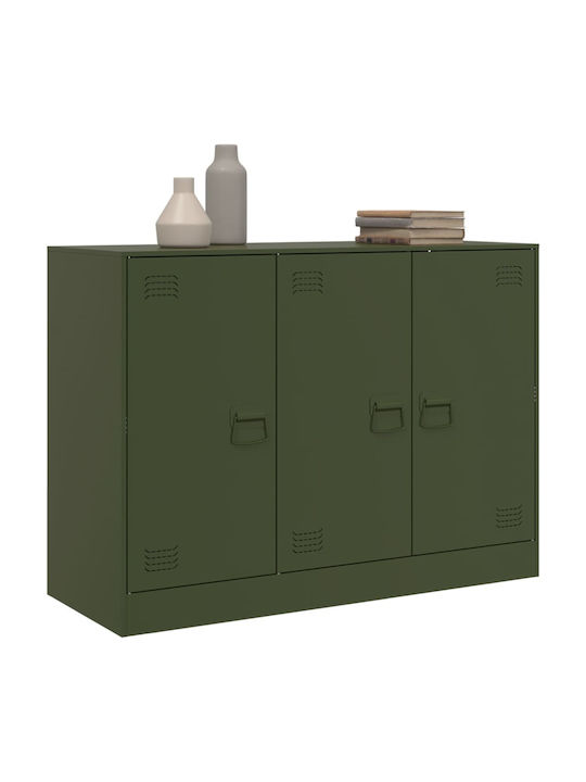 Μπουφές από Μέταλλο Πράσινο Λαδί 99x39x73cm