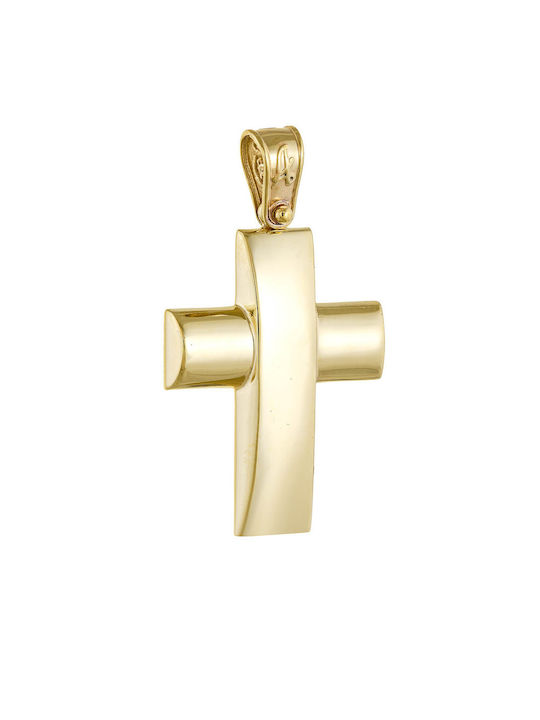 Kritsimis Damen Gold Kreuz 14K mit Kette