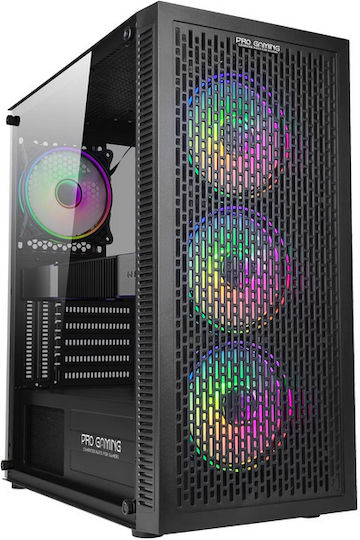ProGaming Pro Gaming Gladius Mini tower Carcasă Calculator cu Iluminare ARGB Negru