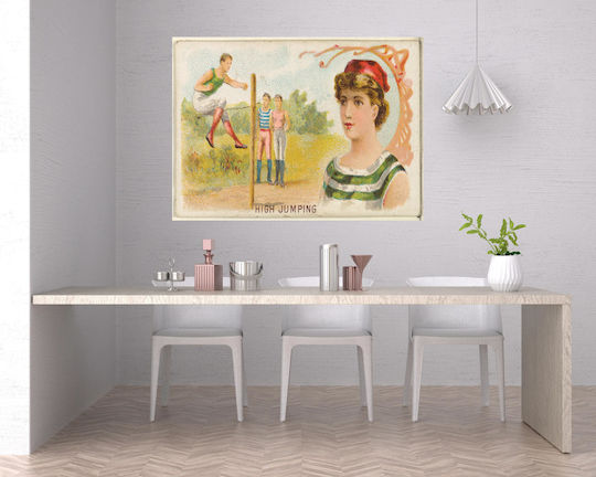 High Jumping From Games Painting on Canvas 65x40cm