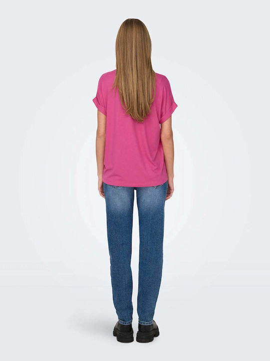 Only Femeie Tricou Coral/Fuxia