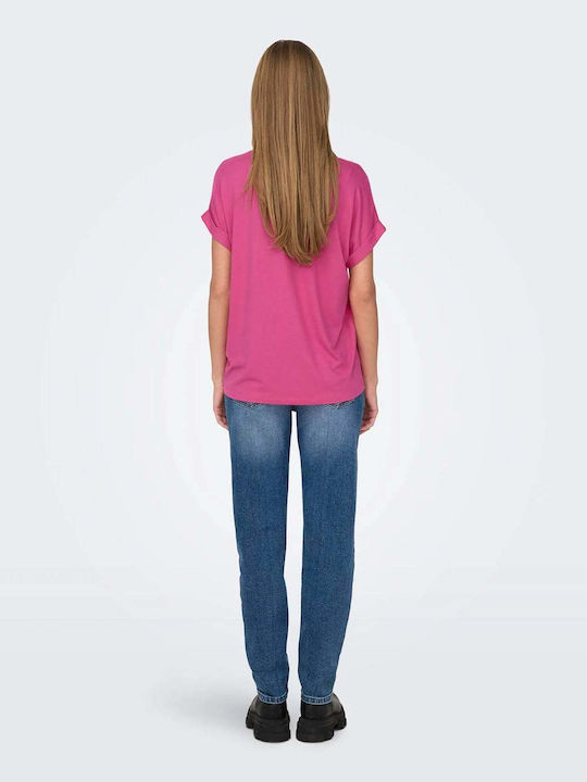 Only Damen T-Shirt Coral/Fuxia