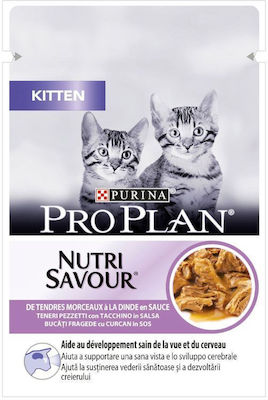 Purina Hrană umedă pentru Pisică Tânără în Pungă cu Curcan 85gr