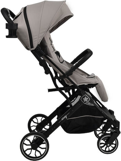 Bebe Stars Compact Καρότσι Μωρού Kατάλληλο για Nεογέννητο Γκρι 6.2kg