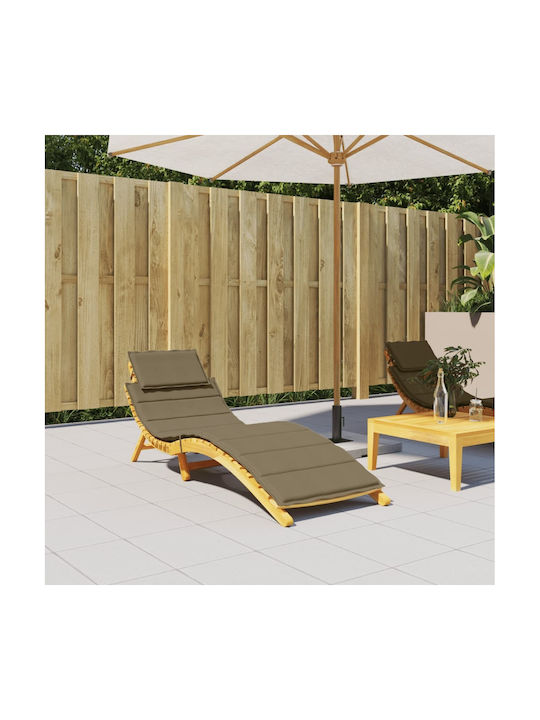 vidaXL Sunbed Cushion with Backrest Beige-Grey 58x186cm
