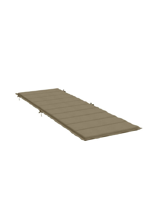 vidaXL Sunbed Cushion with Backrest Beige-Grey 58x186cm