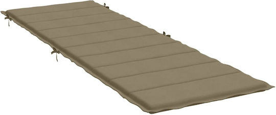 vidaXL Pernă Pentru Pat De Soare Cu Spătar Bej-Gri 58x186cm