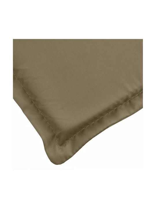 vidaXL Sunbed Cushion with Backrest Beige-Grey 50x200cm