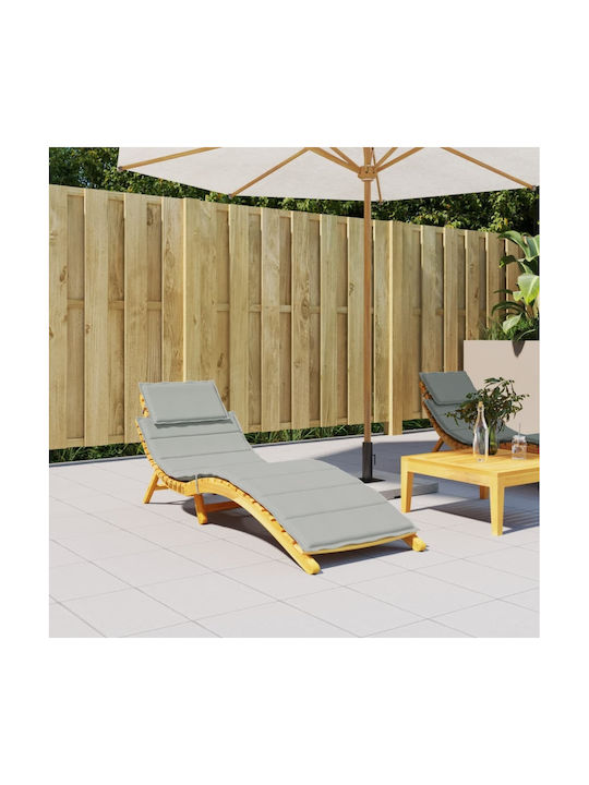 vidaXL Sun Lounger Cushion Light Grey 58x186cm.