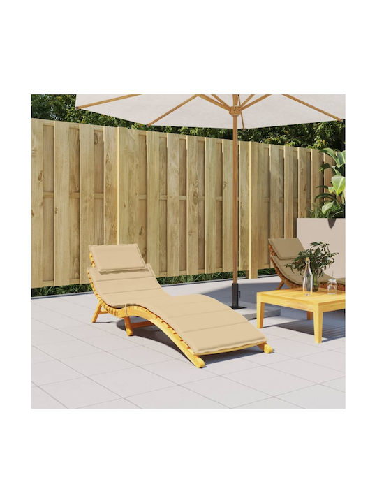 vidaXL Sun Lounger Cushion Beige 58x186cm.