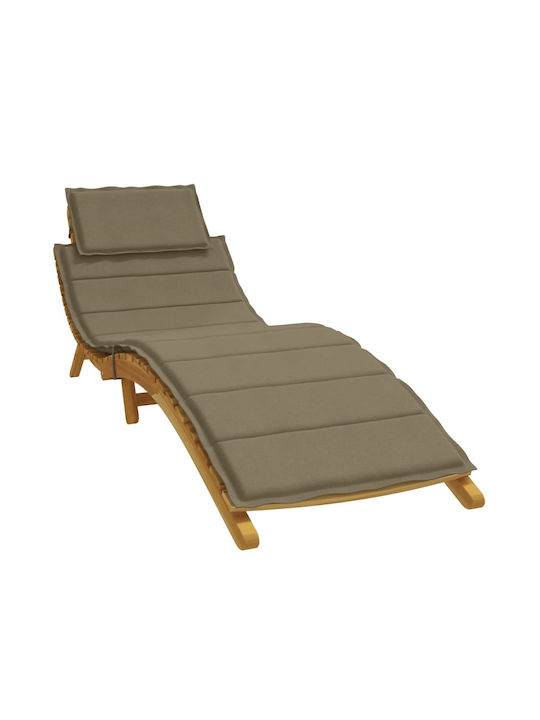 vidaXL Sunbed Cushion with Backrest Beige-Grey 58x186cm