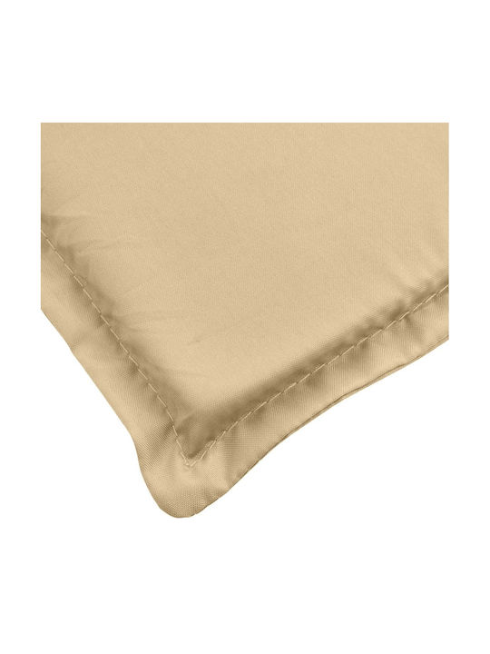 vidaXL Sunbed Cushion with Backrest Beige 58x186cm