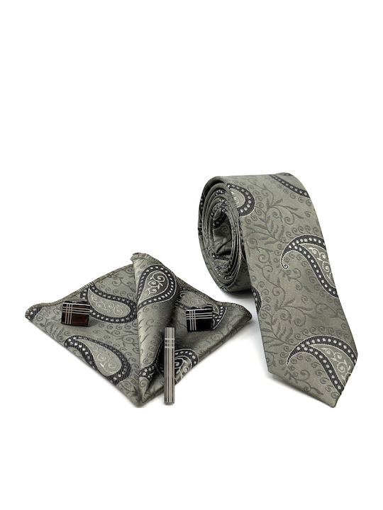 Legend Accessories Men's Tie Set Printed in Khaki Color