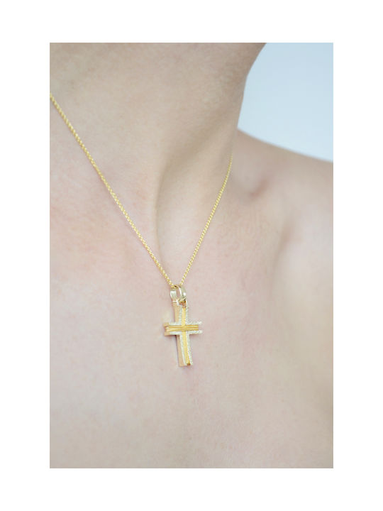 Kritsimis Women's Gold Cross 14K with Chain