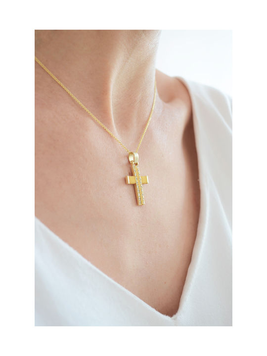 Kritsimis Women's Gold Cross 14K with Chain