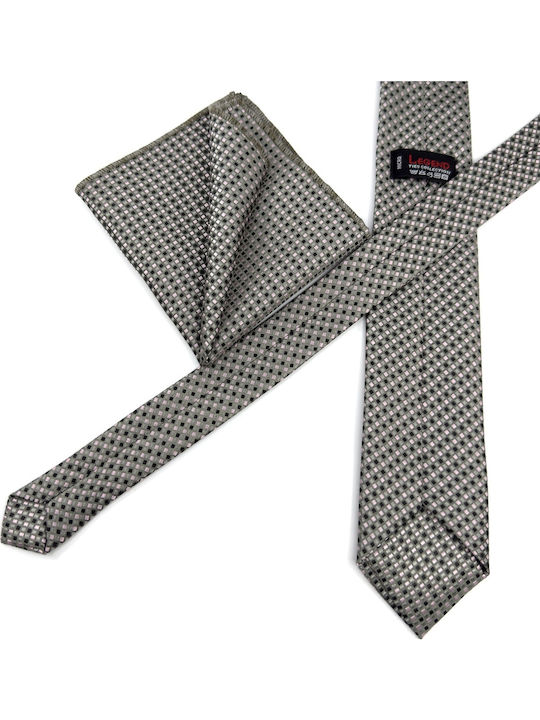 Legend Accessories Herren Krawatten Set Gedruckt in Gray Farbe