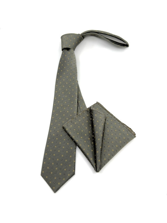 Legend Accessories Men's Tie Set Printed in Khaki Color