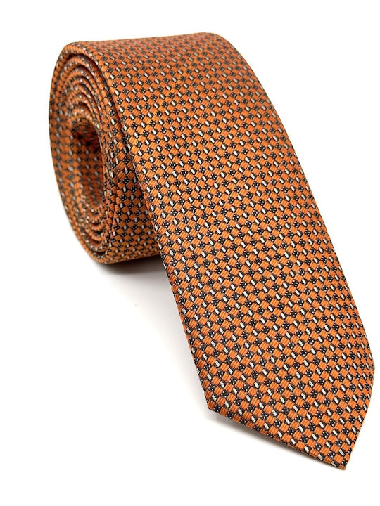 Legend Accessories Men's Tie Set Printed in Orange Color