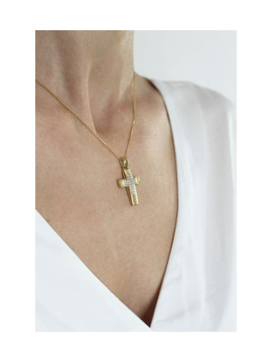 Kritsimis Women's Gold Cross 14K with Chain