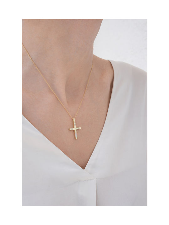 Kritsimis Women's Gold Cross 14K with Chain