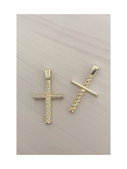 Kritsimis Damen Gold Kreuz 14K mit Kette