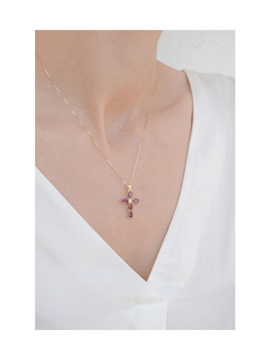 Kritsimis Gold Cross 14K with Chain