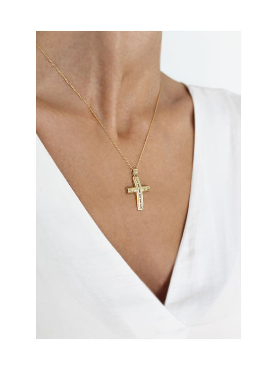 Kritsimis Women's Gold Cross 14K with Chain