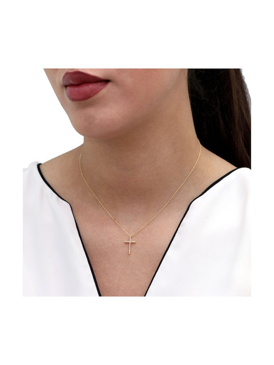 Gold Kreuz 18K mit Kette