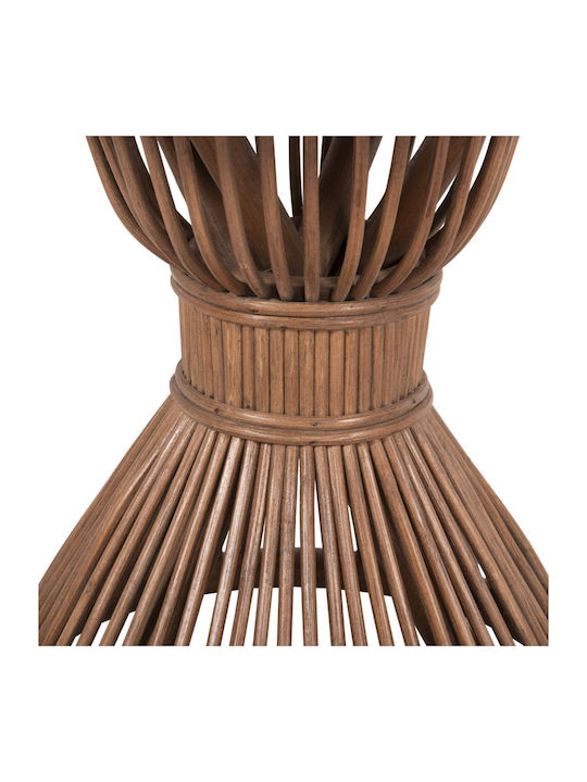 Masă Laterală Rotundă Circe Din Bambus Maro M40xL40xÎ45.5cm