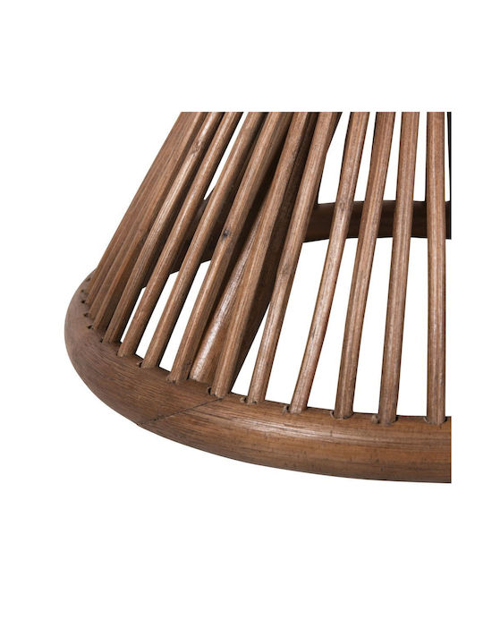 Masă Laterală Rotundă Circe Din Bambus Maro M40xL40xÎ45.5cm