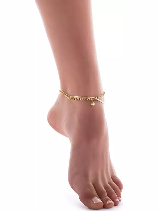 Vergoldete Fußarmband aus Edelstahl Vergoldete Fußarmband aus Edelstahl
