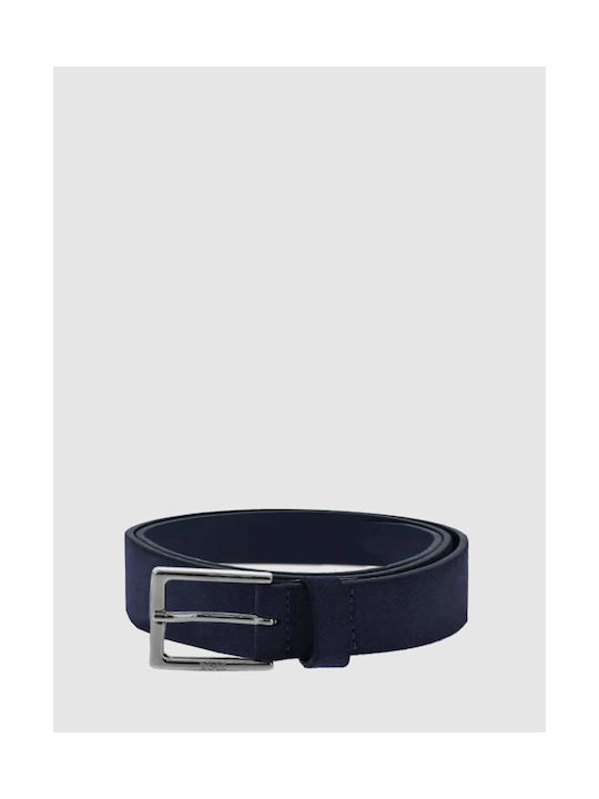 Hugo Boss Men's Leather Belt Blue